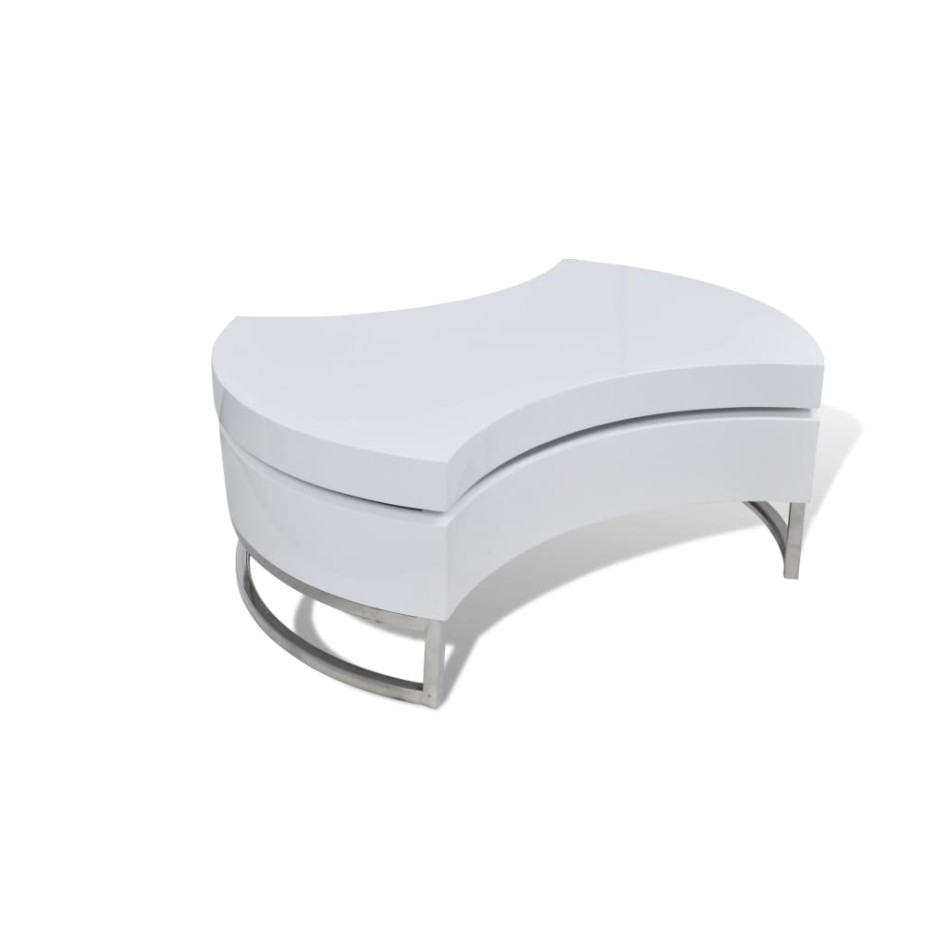 Mesa de centro moderna y ajustable negra con