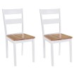 Sillas de comedor 2 unidades madera maciza de caucho blanco