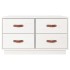 Mesa de centro de madera maciza de pino blanco 80x80x45