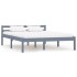 Estructura de cama de madera maciza de pino gris 120x200