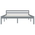 Estructura de cama de madera maciza de pino gris 120x200