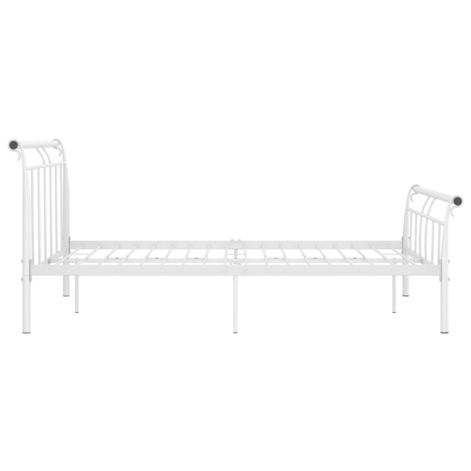 Estructura de cama de metal blanco 140x200