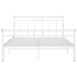 Estructura de cama de metal blanco 140x200