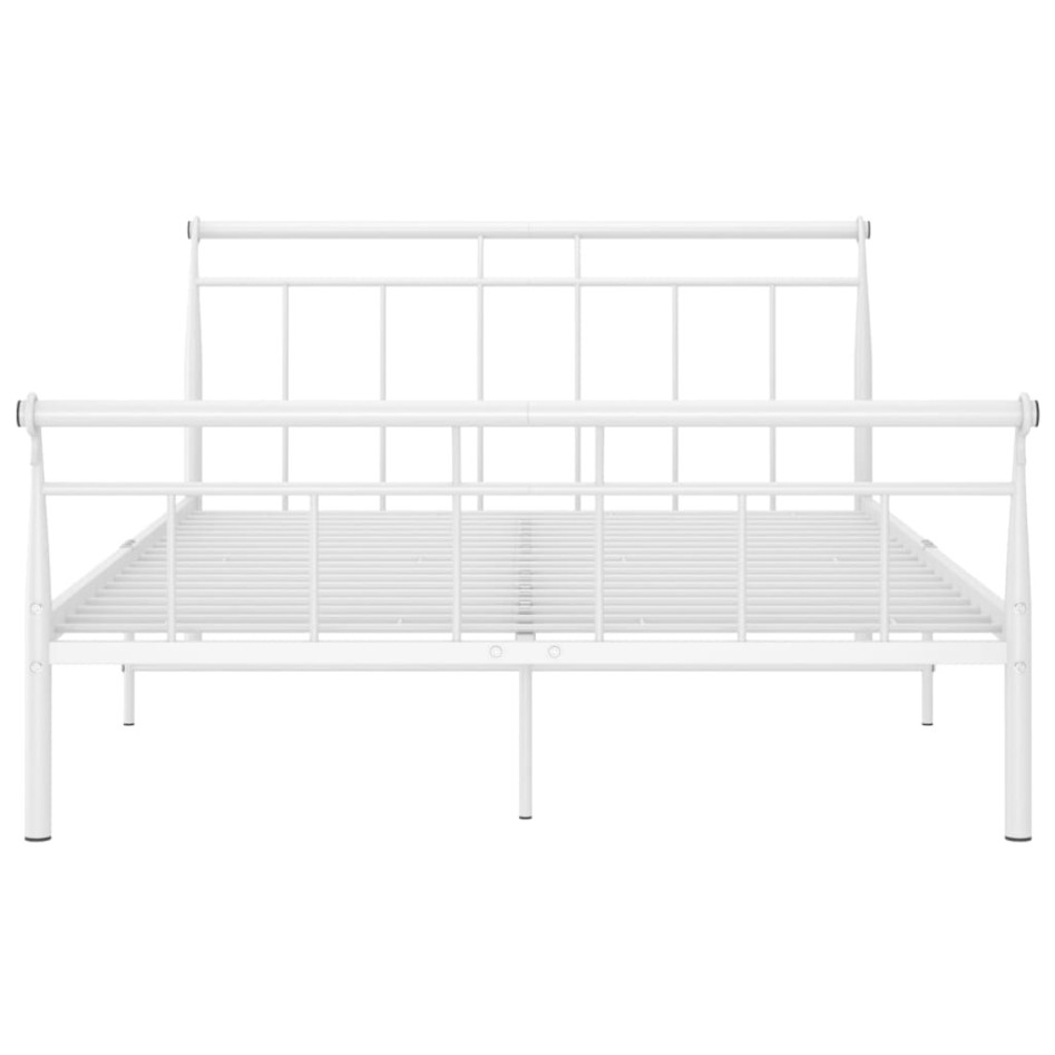 Estructura de cama de metal blanco 140x200