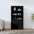 Aparador alto madera maciza de pino negro 80x35x154