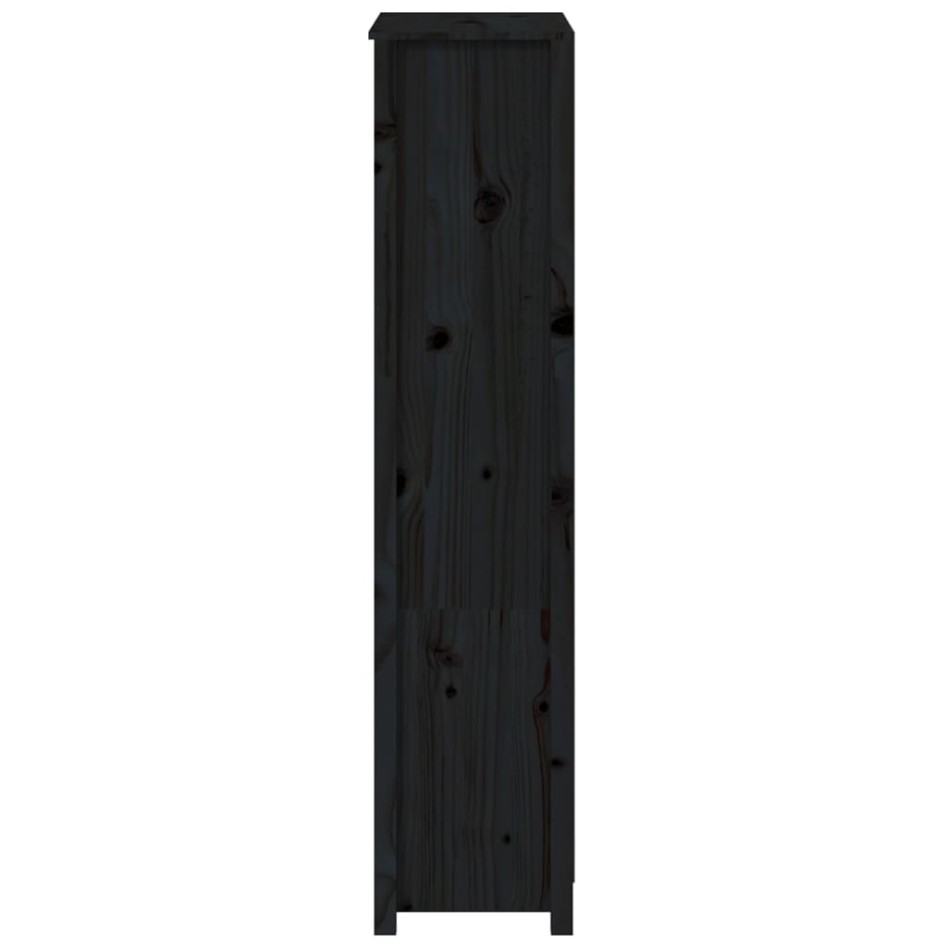Aparador alto madera maciza de pino negro 80x35x154