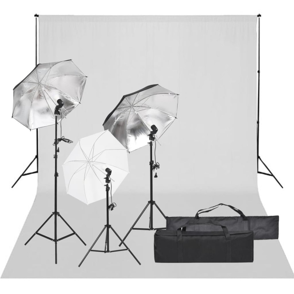 Kit de estudio fotográfico con set de luces y