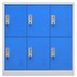 Armarios taquilla 2 uds acero gris claro y azul 90x45x92,5