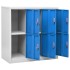 Armarios taquilla 2 uds acero gris claro y azul 90x45x92,5