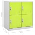 Armarios taquilla 2 uds de acero gris y verde 90x45x92,5
