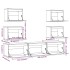 Muebles para TV 7 piezas madera maciza de pino marrón