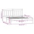 Estructura de cama de madera maciza 150x200