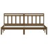 Estructura de cama madera maciza de pino marrón miel 200x200
