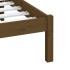 Estructura de cama madera maciza de pino marrón miel 200x200