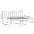Estructura de cama madera maciza de pino marrón miel 200x200