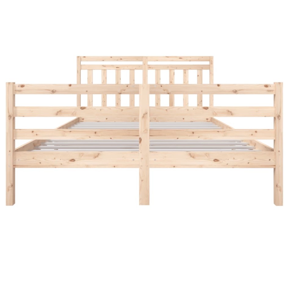 Estructura de cama de madera maciza 150x200