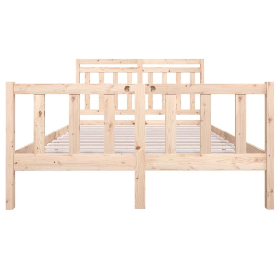 Estructura de cama madera maciza 140x190