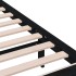 Estructura de cama de madera maciza negra 140x190