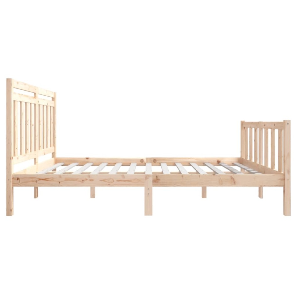 Estructura de cama de madera maciza 150x200