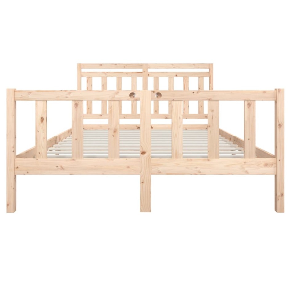 Estructura de cama de madera maciza 160x200
