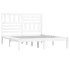 Estructura de cama de madera maciza de pino blanca 160x200