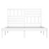 Estructura de cama de madera maciza de pino blanca 160x200