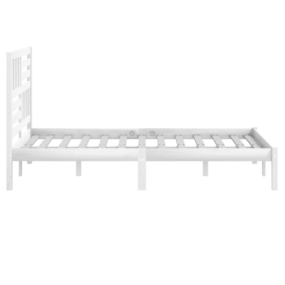 Estructura de cama madera maciza de pino blanco 150x200