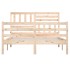 Estructura de cama madera maciza 140x200