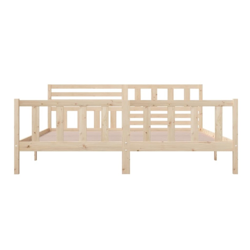 Estructura de cama de madera maciza 200x200