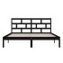 Estructura de cama de madera maciza negra super king 180x200