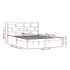 Estructura de cama de madera maciza negra super king 180x200