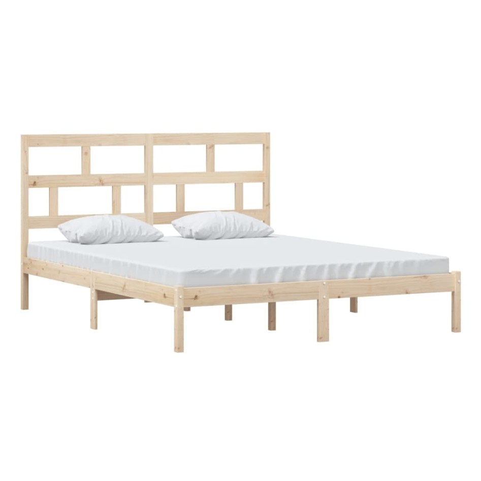 Estructura de cama de madera maciza de pino 160x200