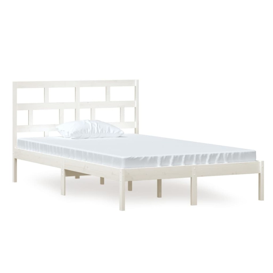 Estructura de cama madera maciza de pino blanco 120x200