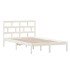 Estructura de cama madera maciza de pino blanco 120x200