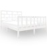 Estructura de cama madera maciza de pino blanco 135x190