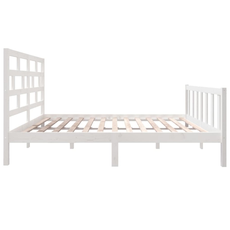 Estructura de cama madera maciza de pino blanco 135x190