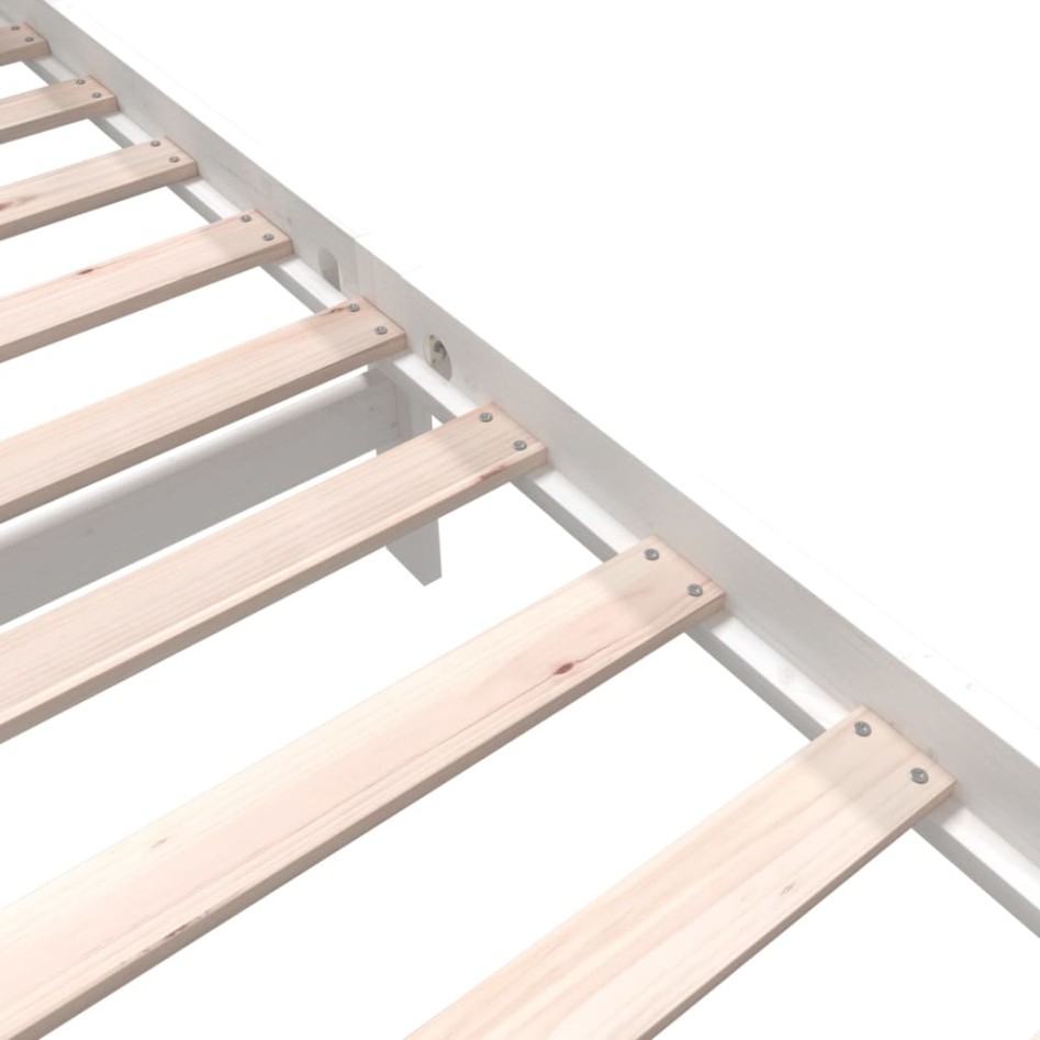 Estructura de cama madera maciza de pino blanco 135x190