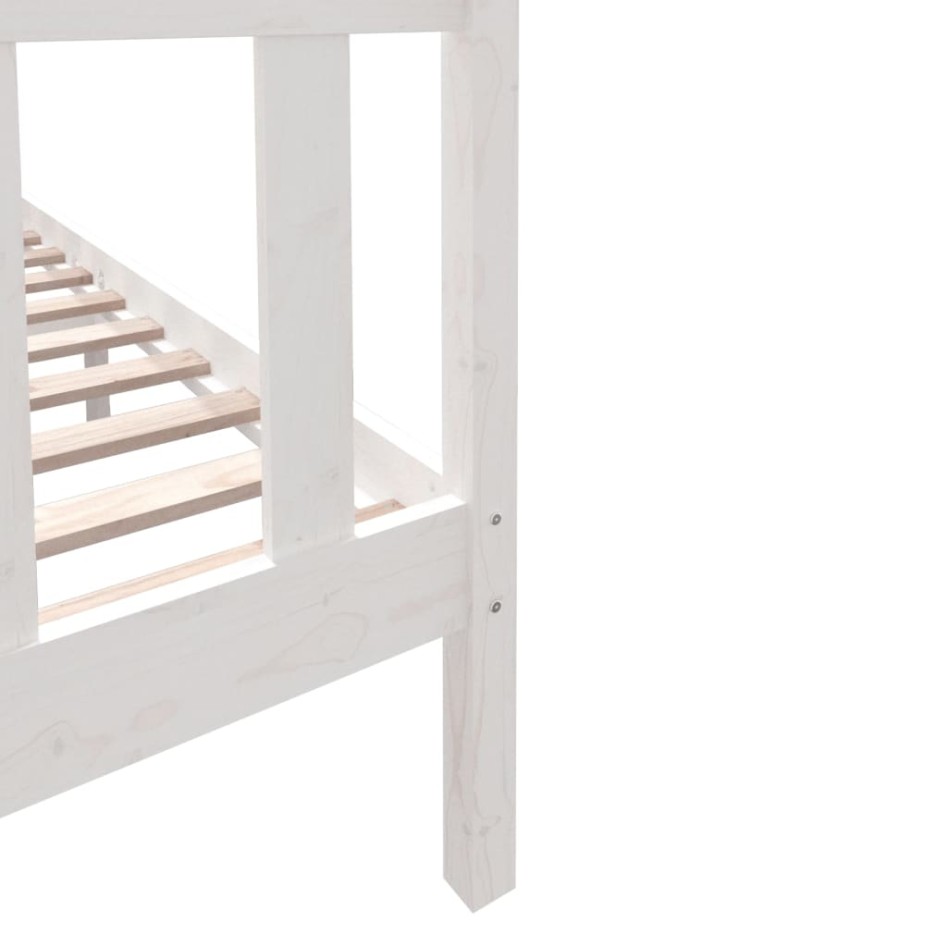Estructura de cama madera maciza de pino blanco 135x190