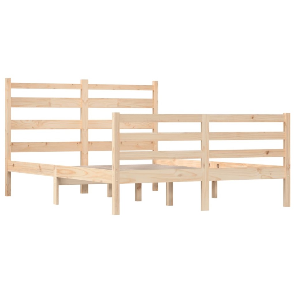 Estructura de cama de madera maciza de pino 160x200