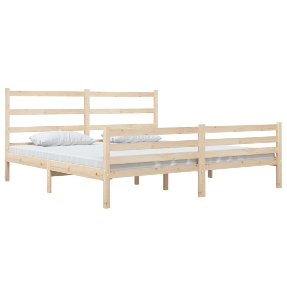 Estructura de cama madera maciza de pino 140x190