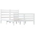 Estructura de cama de madera maciza de pino blanca 140x200