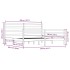Estructura de cama de madera maciza de pino gris 200x200