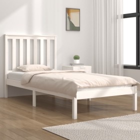 Estructura de cama madera maciza de pino blanco 75x190