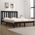 Estructura de cama madera maciza de pino negra 140x190