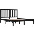 Estructura de cama madera maciza de pino negra 140x190