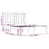Estructura de cama de madera maciza de pino gris 200x200