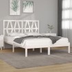 Estructura de cama madera maciza pino blanco 120x190 cm