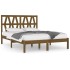 Estructura de cama madera maciza de pino marrón miel 200x200