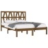 Estructura de cama madera maciza de pino marrón miel 200x200
