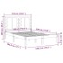 Estructura de cama de matrimonio madera maciza 135x190